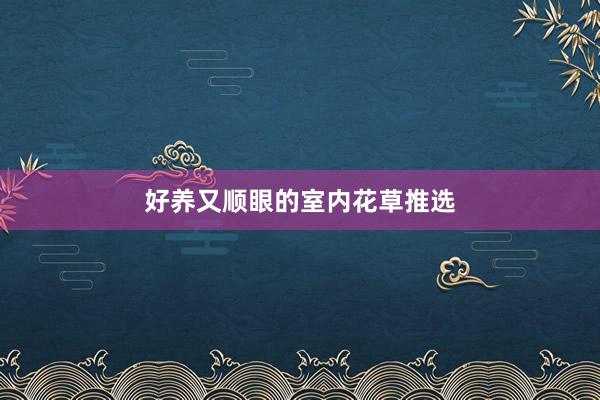 好养又顺眼的室内花草推选